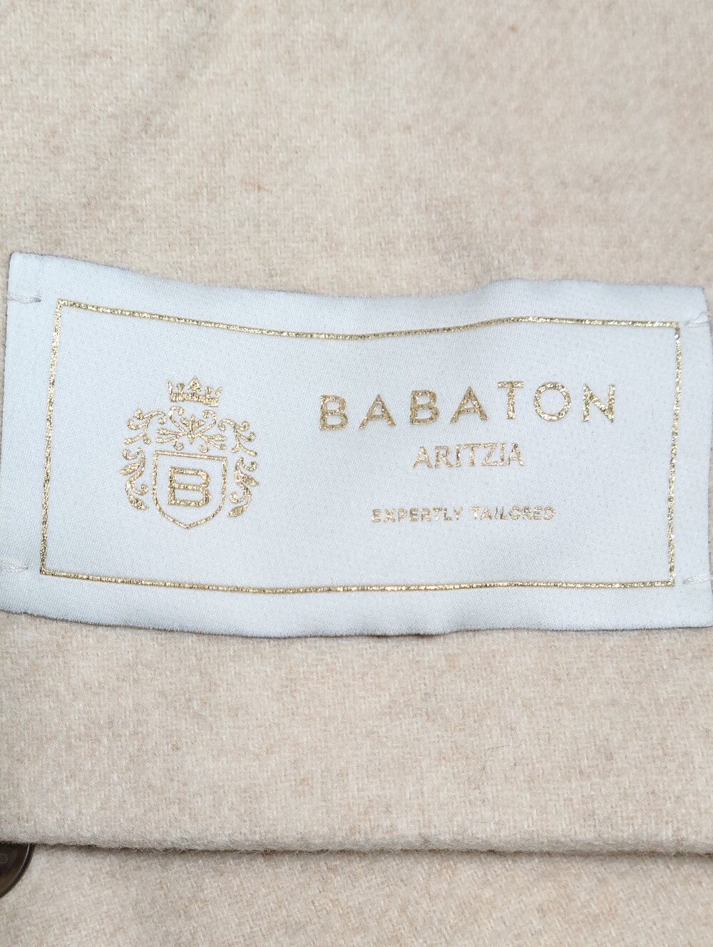 Aritzia The Connor Mid Coat Soft Wool Cashmere Cream Beige Women Small NEW - Picture 3 of 6